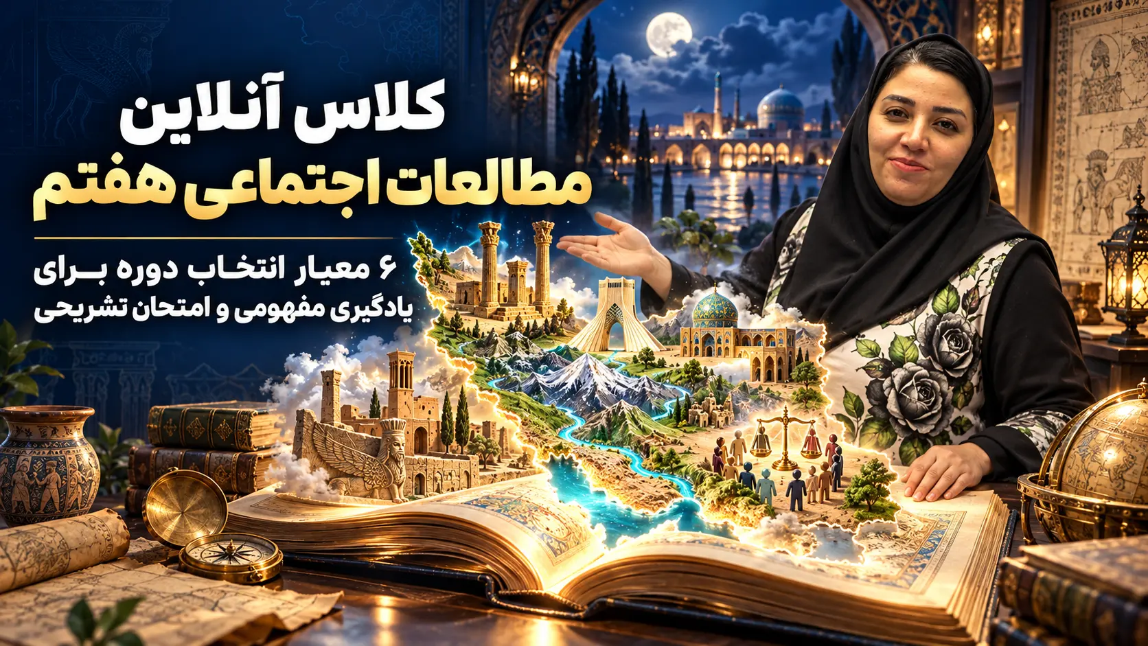 کلاس آنلاین مطالعات اجتماعی هفتم | 6 معیار انتخاب دوره برای یادگیری مفهومی و امتحان تشریحی